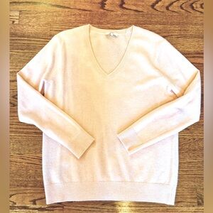 Vince V Neck Cashmere Sweater Pink Size Small